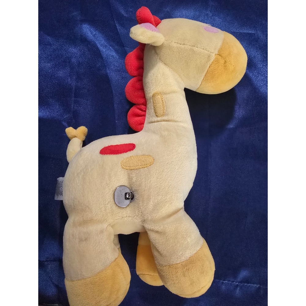 Fisher-Price Giraffe Plush Musical Stuffed Animal Yellow Red
